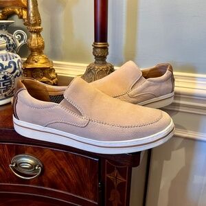 EUC Men's Johnston & Murphy Bowling Moc Venetian Slip On Loafers Beige 11 M